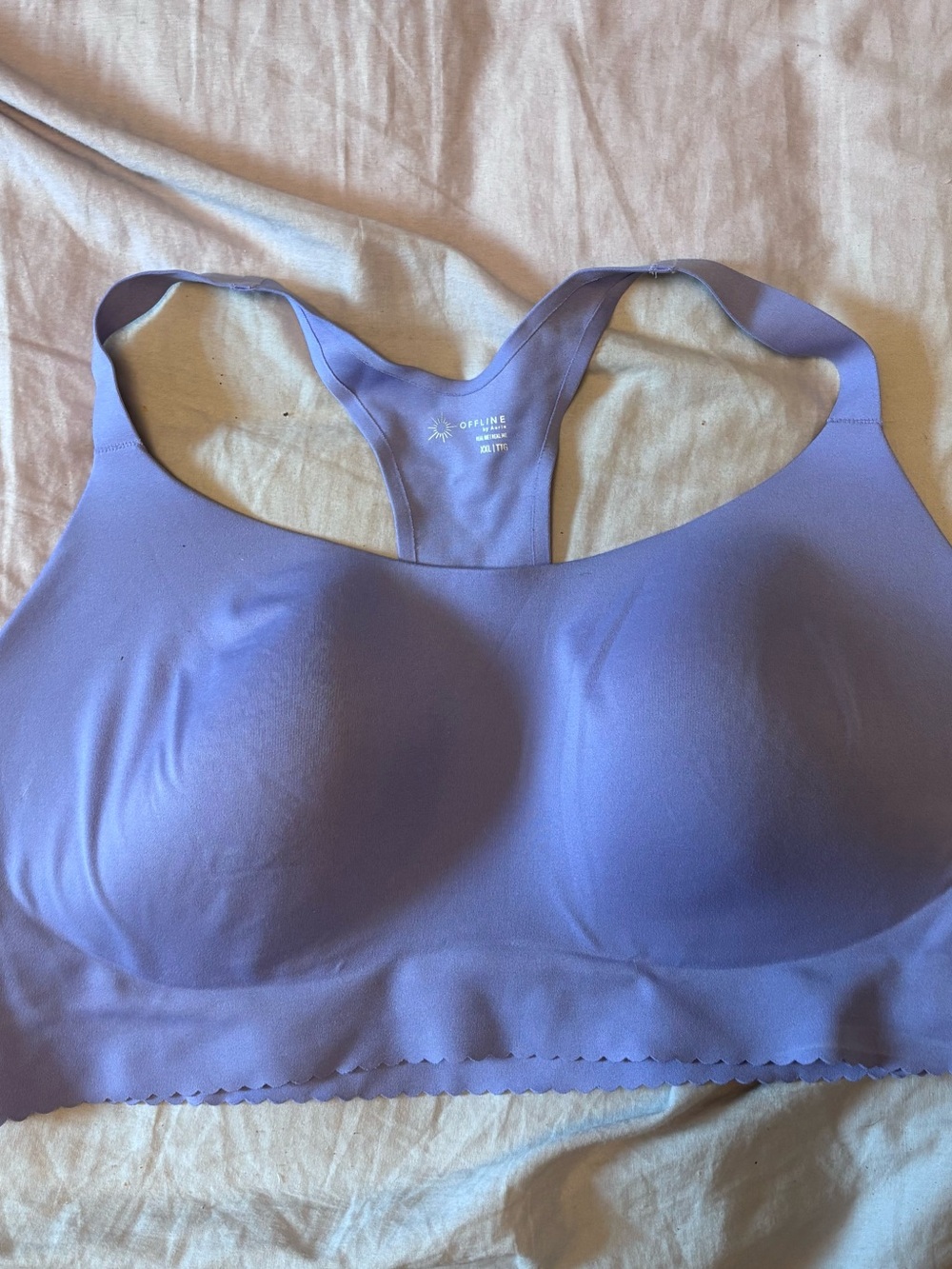 aerie Seamless Racerback Sports Bra - Lavender